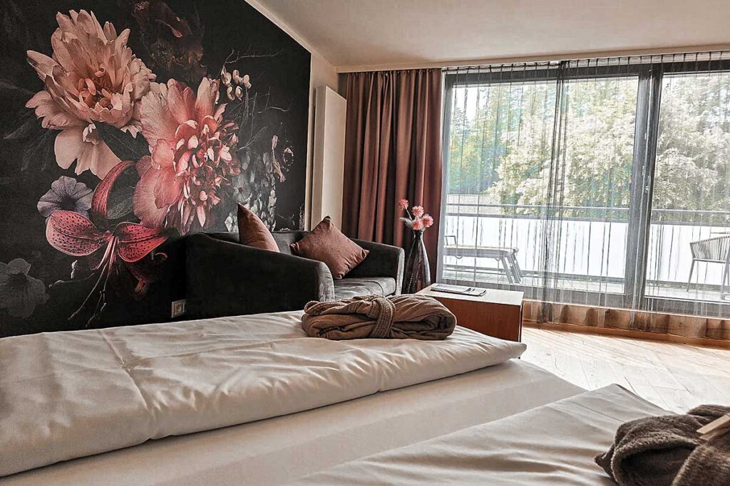 Zimmer Kuschelnest mit Südbalkon in usnerem Wellnesshotel