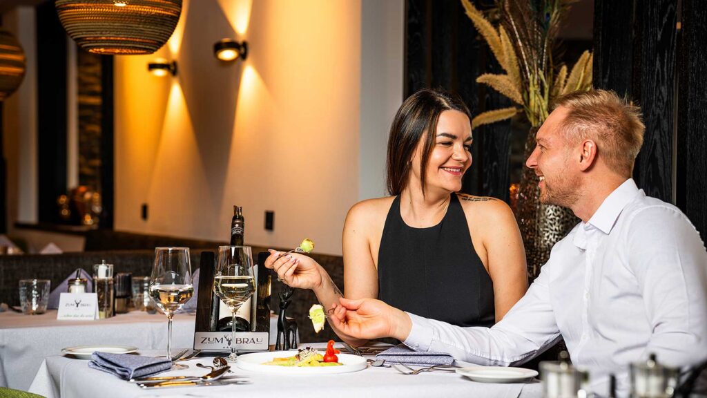 romantisches Abenddinner im Hotel zum Bräu