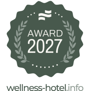 Auch 2027 konnte unser Wellnesshotel wieder den Wellness-Hotel-Award gewinnen - nun schon zum dritten mal in Folge!